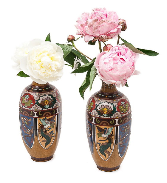 Image 1 of Pair Of Japanese Vases