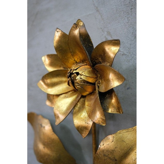 Image 1 of Vintage gilded metal wall coat rack by Hans Kögl, 1970