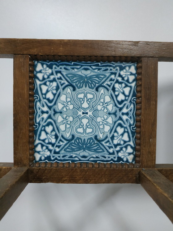 Image 1 of Portaombrelli (portasciugamani) in legno antico (Art Nouveau)