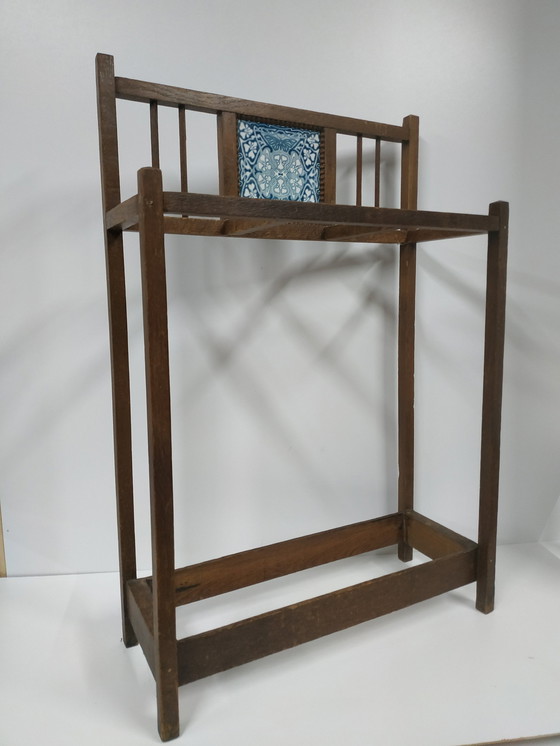 Image 1 of Portaombrelli (portasciugamani) in legno antico (Art Nouveau)