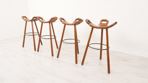 4x Sergio Rodrigues Marbella bar stool