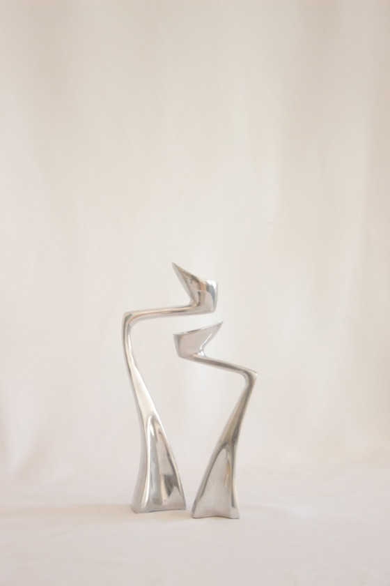 Image 1 of Swan Candlestick Holders By Matthew Hilton, 1983