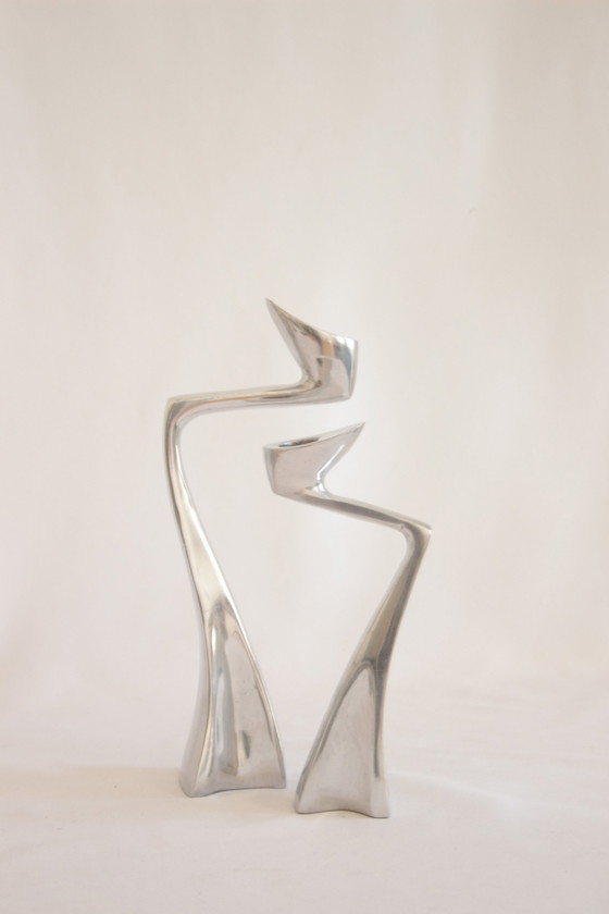 Image 1 of Swan Candlestick Holders By Matthew Hilton, 1983