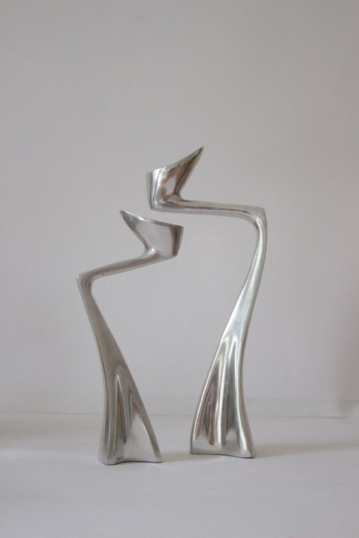 Swan Candlestick Holders By Matthew Hilton, 1983