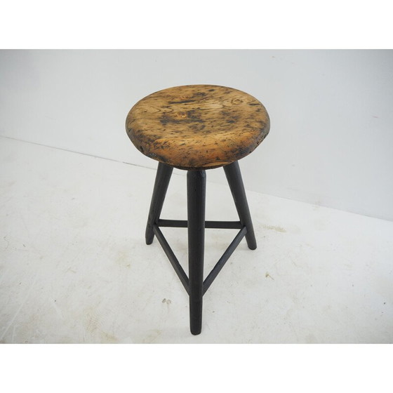 Image 1 of Vintage wooden stool, 1930s