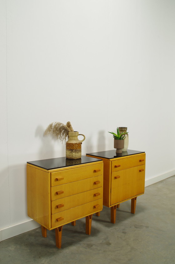 Image 1 of 2x Vintage Mezulanek bedside table