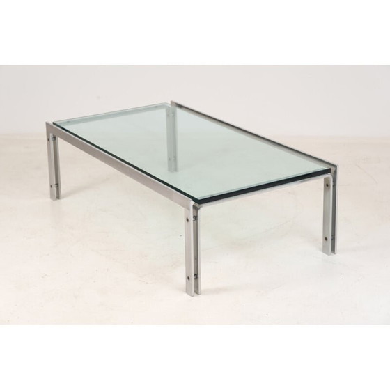 Image 1 of Vintage coffee table with perfect glass by Horst Bruning, 1970