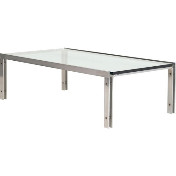 Image 1 of Vintage coffee table with perfect glass by Horst Bruning, 1970