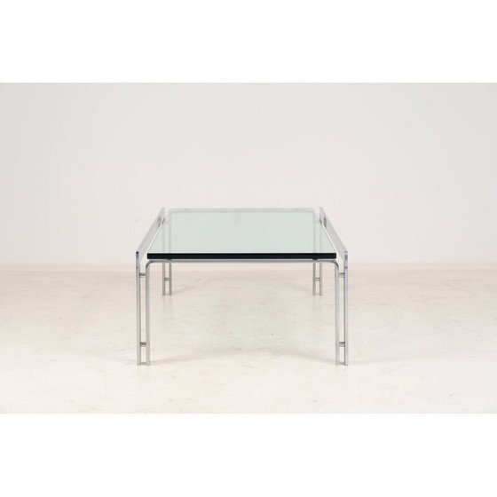 Image 1 of Vintage coffee table with perfect glass by Horst Bruning, 1970