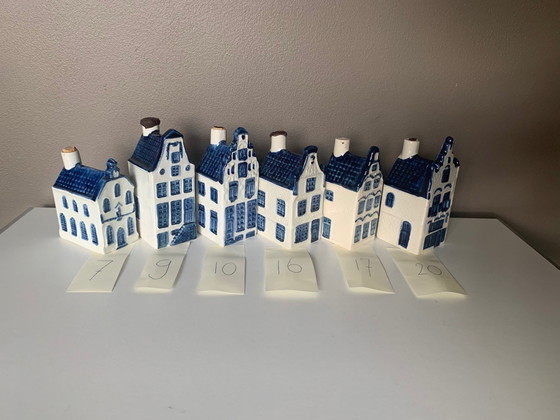 Image 1 of 6 Delft Blue Houses From The Klm