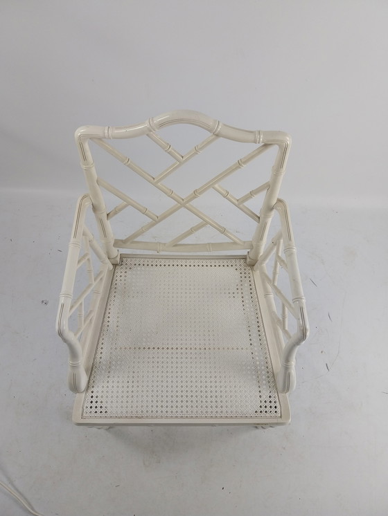 Image 1 of Faux bamboo chippendale chair in style of jonathan adler 