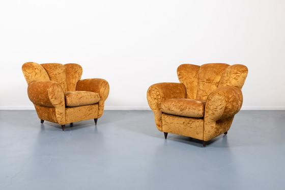 Image 1 of Pair of lounge chairs from Arredementi Borsani, 1940’s Italy