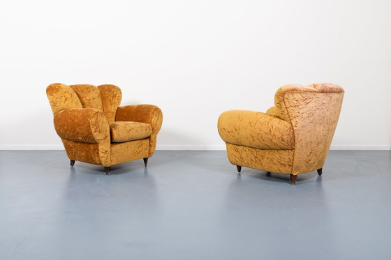 Image 1 of Pair of lounge chairs from Arredementi Borsani, 1940’s Italy