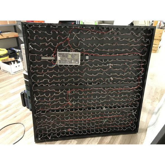 Image 1 of Vintage black lacquered metal light panel, 1990