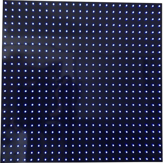 Image 1 of Vintage black lacquered metal light panel, 1990