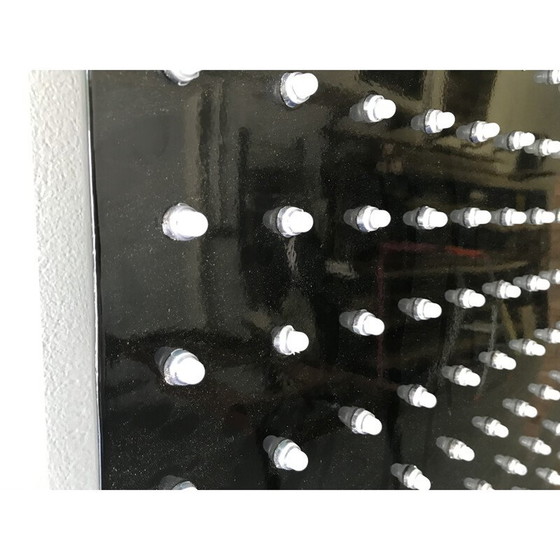 Image 1 of Vintage black lacquered metal light panel, 1990