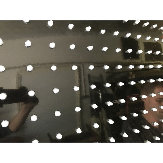 Image 1 of Vintage black lacquered metal light panel, 1990