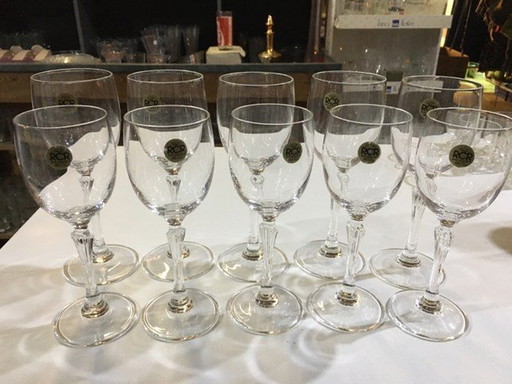 10 Glasses , 5 Large And 5 Smaller : Royal Crystal Rock (Rcr)