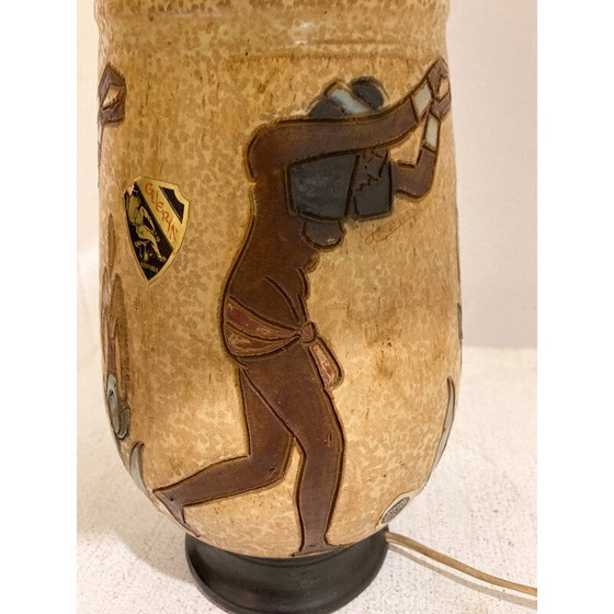 Image 1 of Vintage ceramic table lamp by Roger Guérin, Belgium