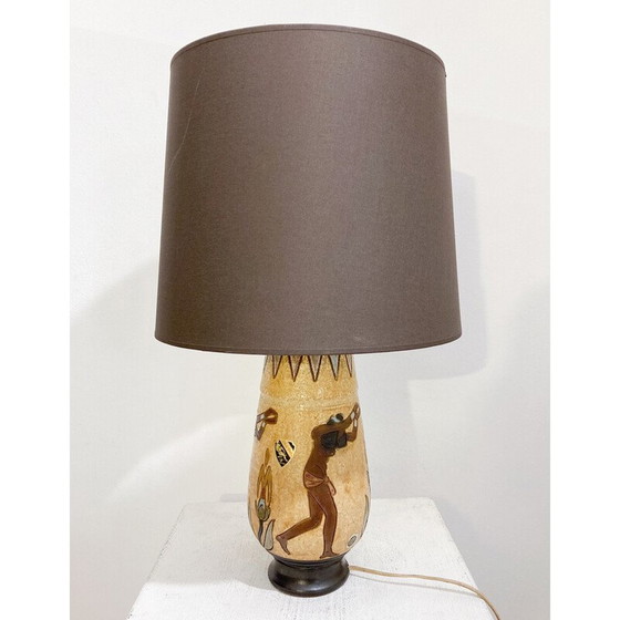 Image 1 of Vintage ceramic table lamp by Roger Guérin, Belgium