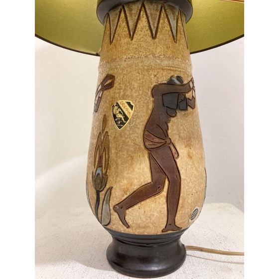 Image 1 of Vintage ceramic table lamp by Roger Guérin, Belgium