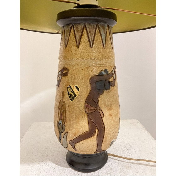 Image 1 of Vintage ceramic table lamp by Roger Guérin, Belgium