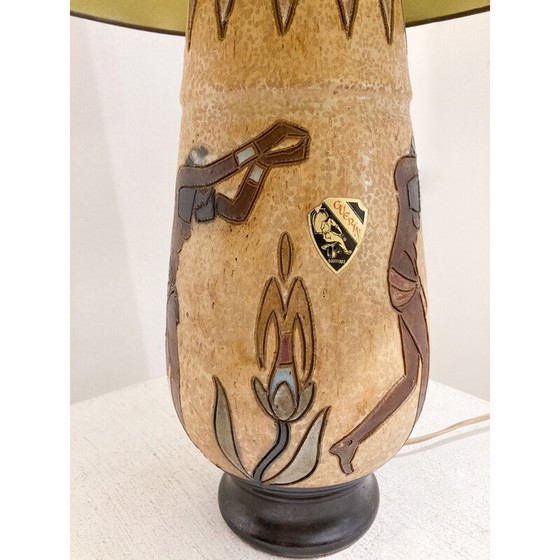 Image 1 of Vintage ceramic table lamp by Roger Guérin, Belgium