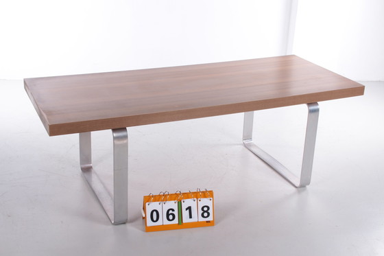 Image 1 of Veb Mobelwerke Retro Vintage Sleek Coffee Table wood and chrome 1970s