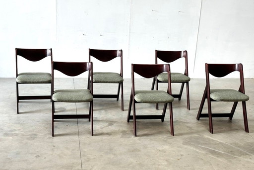 Chaises de salle à manger italiennes du milieu du siècle, 1960