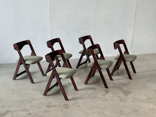 Chaises de salle à manger italiennes du milieu du siècle, 1960