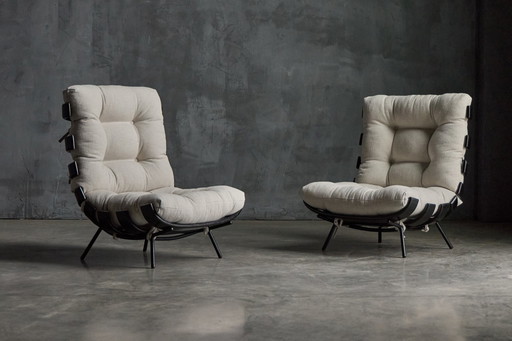 Rare 'Costela' Lounge Chairs By Martin Eisler For Móveis E Objetos De Arte, Brazil, 1954