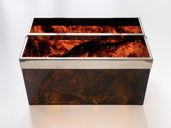 Image 1 of Faux tortoise shell design reading tray