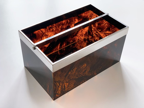 Image 1 of Faux tortoise shell design reading tray