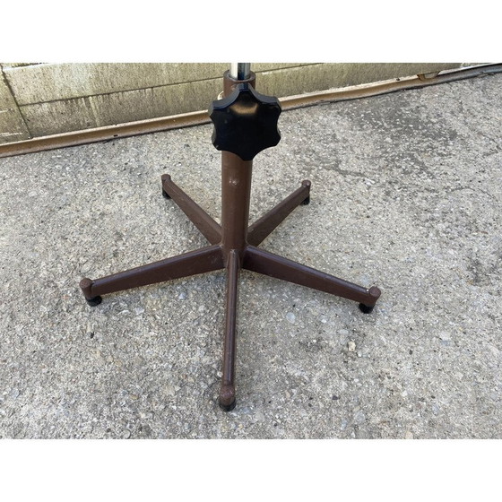 Image 1 of Vintage industrial swivel B chair in wood and metal, 1950