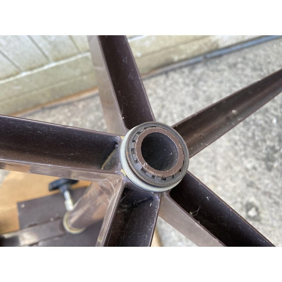 Image 1 of Vintage industrial swivel B chair in wood and metal, 1950