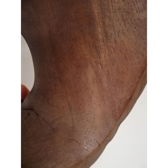 Image 1 of Maschera d'epoca in legno intagliato raffigurante una tigre ruggente