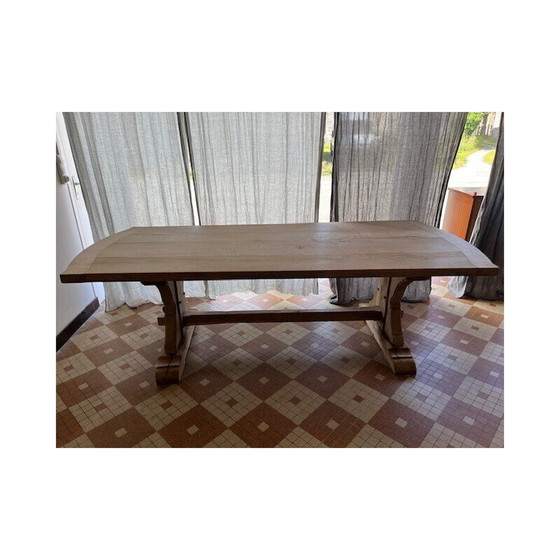 Image 1 of Vintage monastery table in raw oak