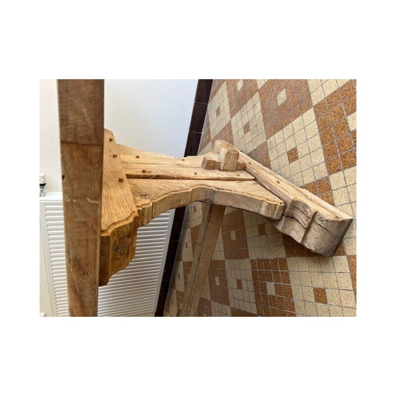Image 1 of Vintage monastery table in raw oak