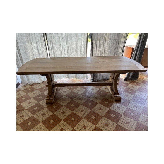 Image 1 of Vintage monastery table in raw oak