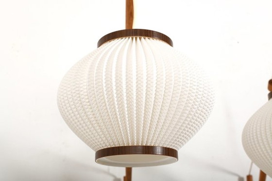 Image 1 of Oak Wall Lamps by A. Bank Jensen & Kjeld Iversen for Louis Poulsen, 1950s, Set of 2