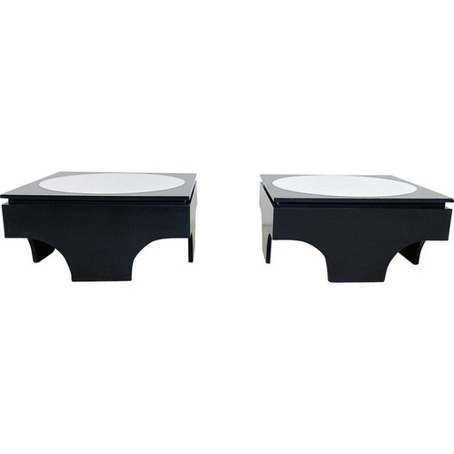 Pair of mid-century side tables, Belgium 1970s