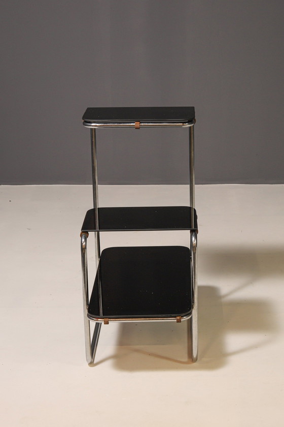 Étagère B8 funzionalista di Anton Lorenz per la società Slezák, anni '30 -'40 – Porta piante, Metal (photo 4 of 12)
