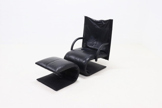 Image 1 of Chaise longue zen et ottoman vintage Claude Brisson pour Ligne Roset