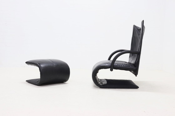 Image 1 of Chaise longue zen et ottoman vintage Claude Brisson pour Ligne Roset