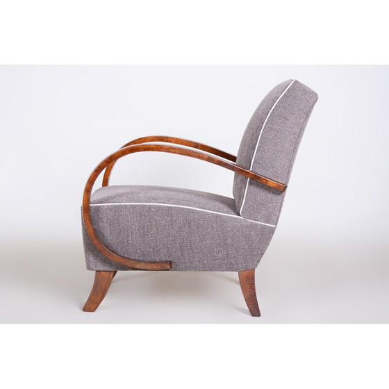 Image 1 of Coppia di poltrone Art Déco grigie vintage, anni '30