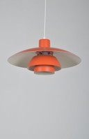 Lampada a sospensione rossa PH 4/3 di Poul Henningsen per Louis Poulsen, anni '60