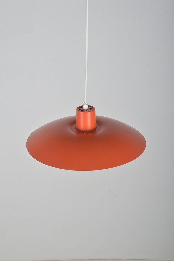 Image 1 of Red hanging lamp PH 4/3 by Poul Henningsen for Louis Poulsen, 1960s