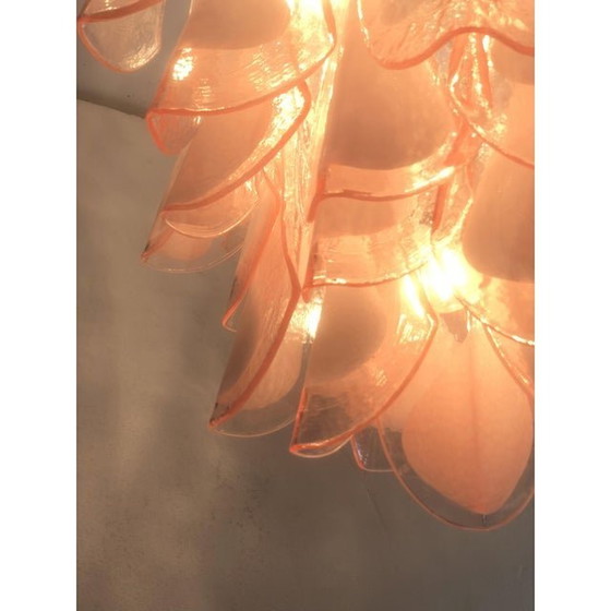 Image 1 of Vintage Chandelier In Pink And White Color
