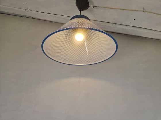 Image 1 of Vintage Pendant Lamp With Checkered Pattern