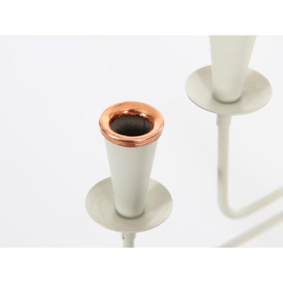 Image 1 of Vintage white metal candlestick by Gunnar Ander for Ystad Metall, 1960